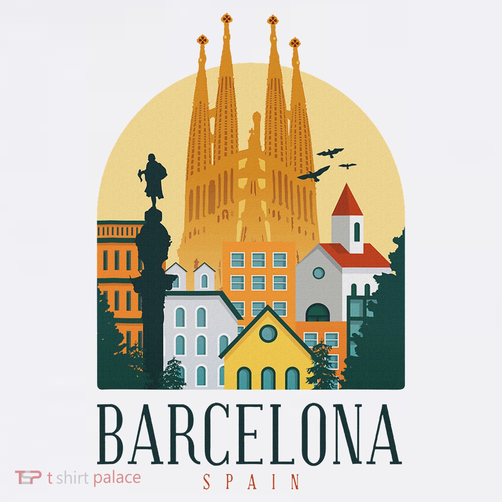Barcelona Spain Cathedral Spanish City Souvenir Mousepad