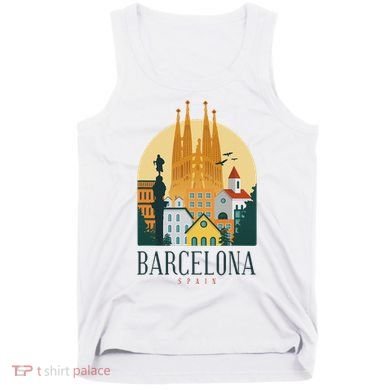 Barcelona Spain Cathedral Spanish City Souvenir Tank Top
