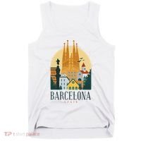 Barcelona Spain Cathedral Spanish City Souvenir Tank Top thumb 0