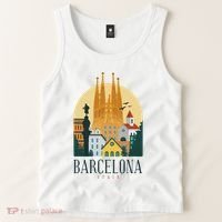 Barcelona Spain Cathedral Spanish City Souvenir Tank Top thumb 2