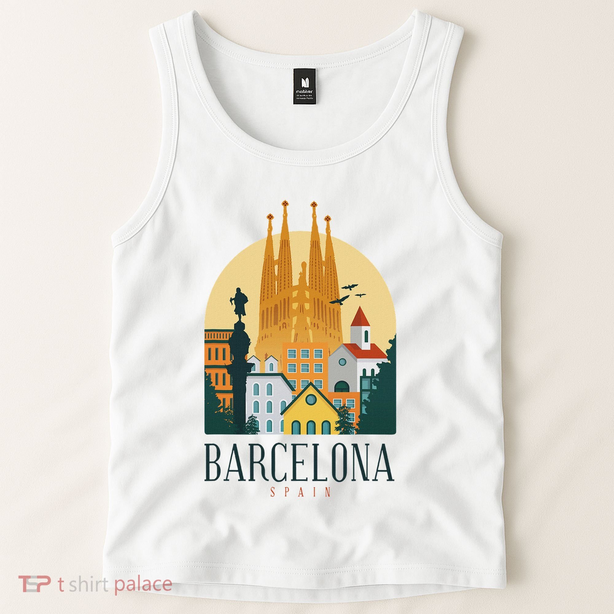 Barcelona Spain Cathedral Spanish City Souvenir Tank Top
