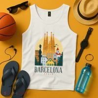 Barcelona Spain Cathedral Spanish City Souvenir Tank Top thumb 4