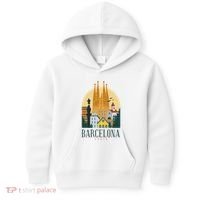 Barcelona Spain Cathedral Spanish City Souvenir Kids Hoodie thumb 0