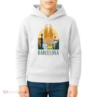 Barcelona Spain Cathedral Spanish City Souvenir Kids Hoodie thumb 4
