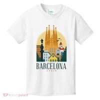Barcelona Spain Cathedral Spanish City Souvenir Kids T-Shirt thumb 0