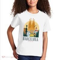 Barcelona Spain Cathedral Spanish City Souvenir Kids T-Shirt thumb 2