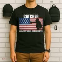 Baseball Softball Catcher because Pitchers need Heros too T-Shirt thumb 6