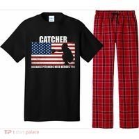 Baseball Softball Catcher because Pitchers need Heros too Pajama Set thumb 0