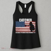 Baseball Softball Catcher because Pitchers need Heros too Women's Tank Top thumb 3