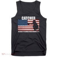Baseball Softball Catcher because Pitchers need Heros too Tank Top thumb 0