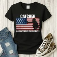 Baseball Softball Catcher because Pitchers need Heros too Women's T-Shirt thumb 3