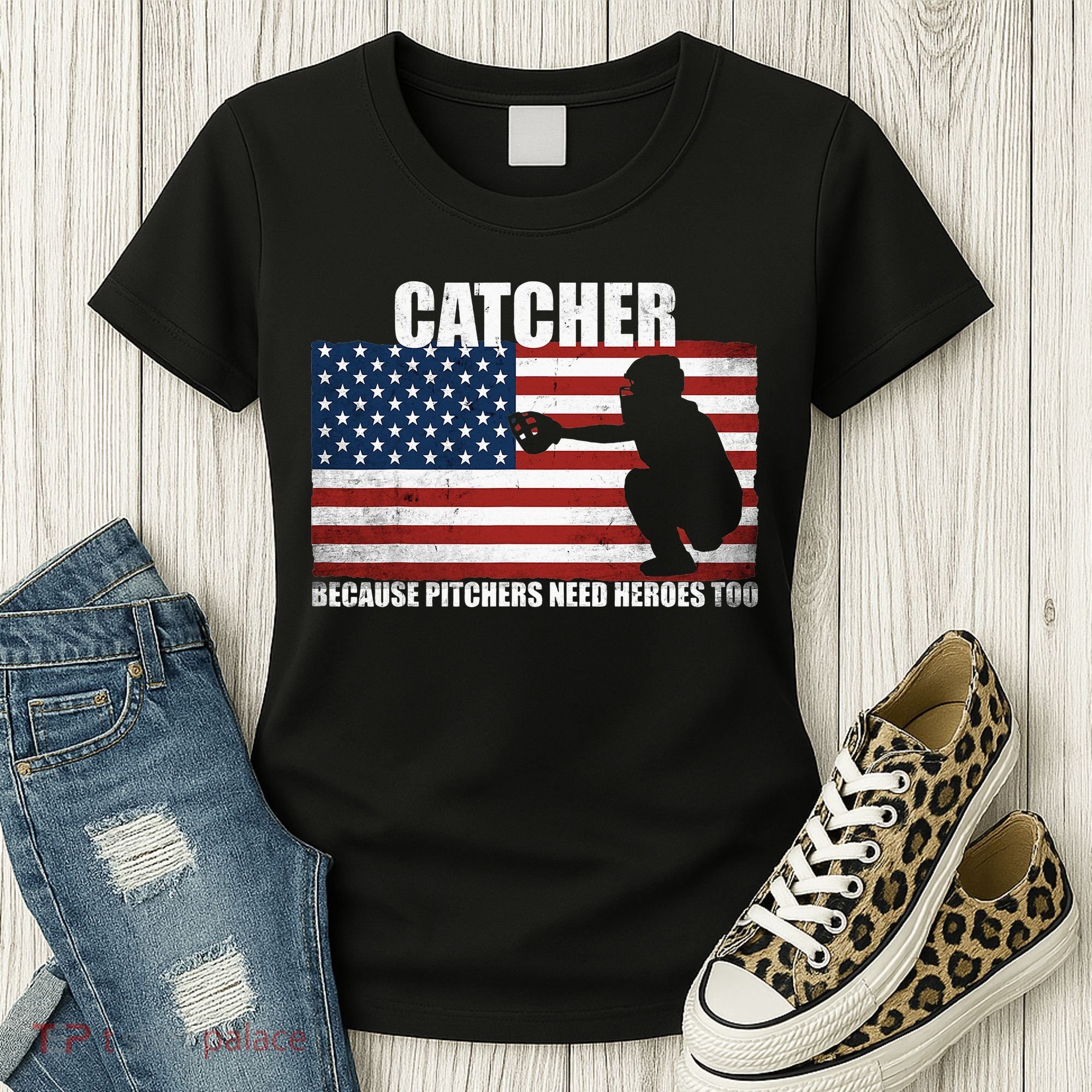 Baseball Softball Catcher because Pitchers need Heros too Women's T-Shirt