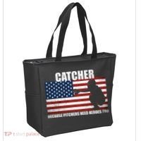Baseball Softball Catcher because Pitchers need Heros too Tote Bag thumb 2