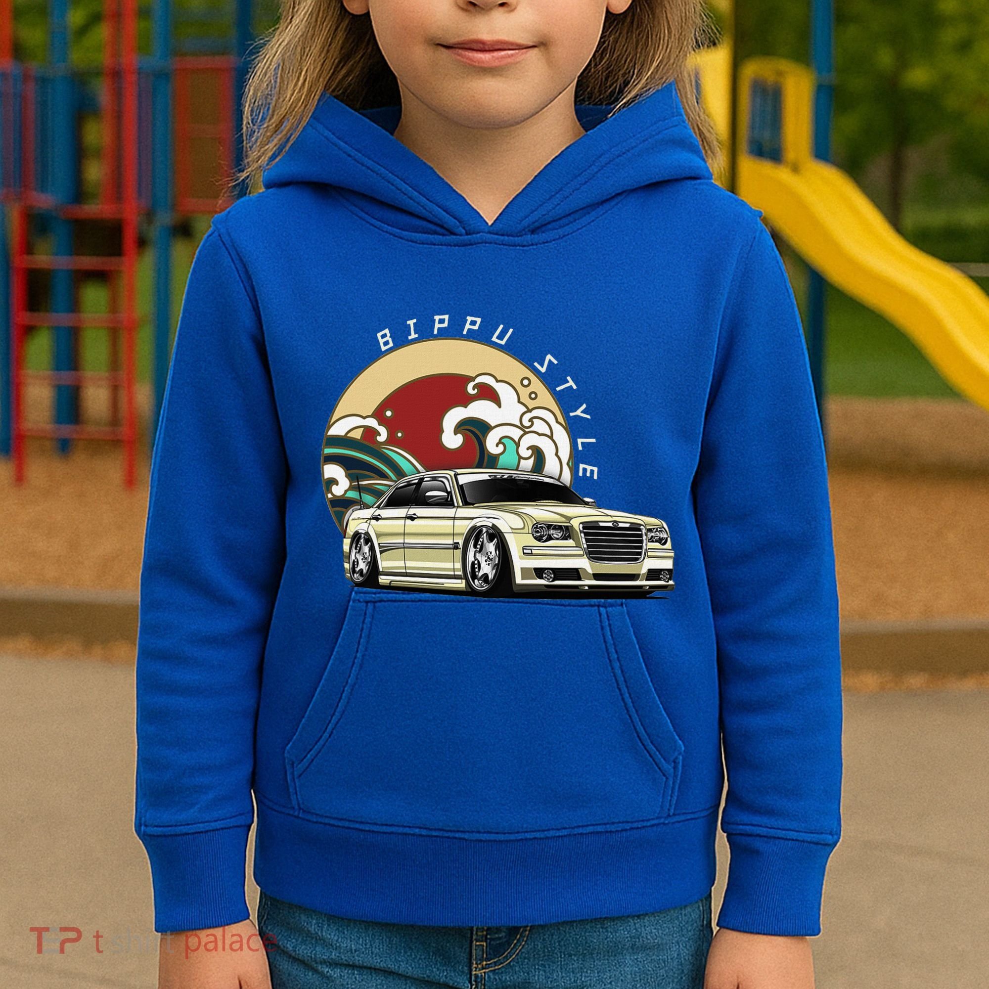 Bippu Style Car Japanese Car Culture Kids Hoodie