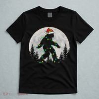 Bigfoot Santa Christmas Tree Lights Xmas Sasquatch T-Shirt thumb 5