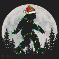 Bigfoot Santa Christmas Tree Lights Xmas Sasquatch Beanie thumb 2