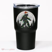 Bigfoot Santa Christmas Tree Lights Xmas Sasquatch Tumbler thumb 0