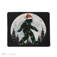 Bigfoot Santa Christmas Tree Lights Xmas Sasquatch Mousepad thumb 0