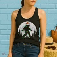 Bigfoot Santa Christmas Tree Lights Xmas Sasquatch Women's Tank Top thumb 2