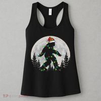 Bigfoot Santa Christmas Tree Lights Xmas Sasquatch Women's Tank Top thumb 3
