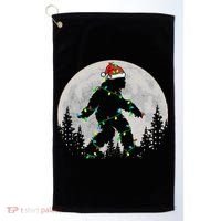 Bigfoot Santa Christmas Tree Lights Xmas Sasquatch Golf Towel thumb 0