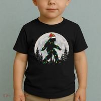 Bigfoot Santa Christmas Tree Lights Xmas Sasquatch Toddler T-Shirt thumb 2