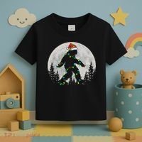Bigfoot Santa Christmas Tree Lights Xmas Sasquatch Toddler T-Shirt thumb 3
