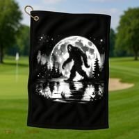 Bigfoot Sasquatch Cool Bigfoot Golf Towel thumb 1