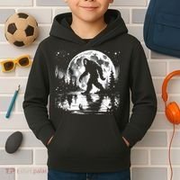 Bigfoot Sasquatch Cool Bigfoot Kids Hoodie thumb 2