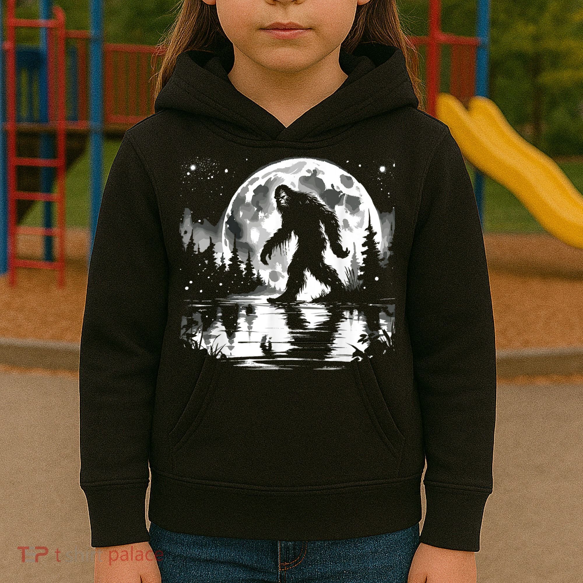 Bigfoot Sasquatch Cool Bigfoot Kids Hoodie