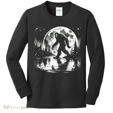 Bigfoot Sasquatch Cool Bigfoot Kids Long Sleeve Shirt