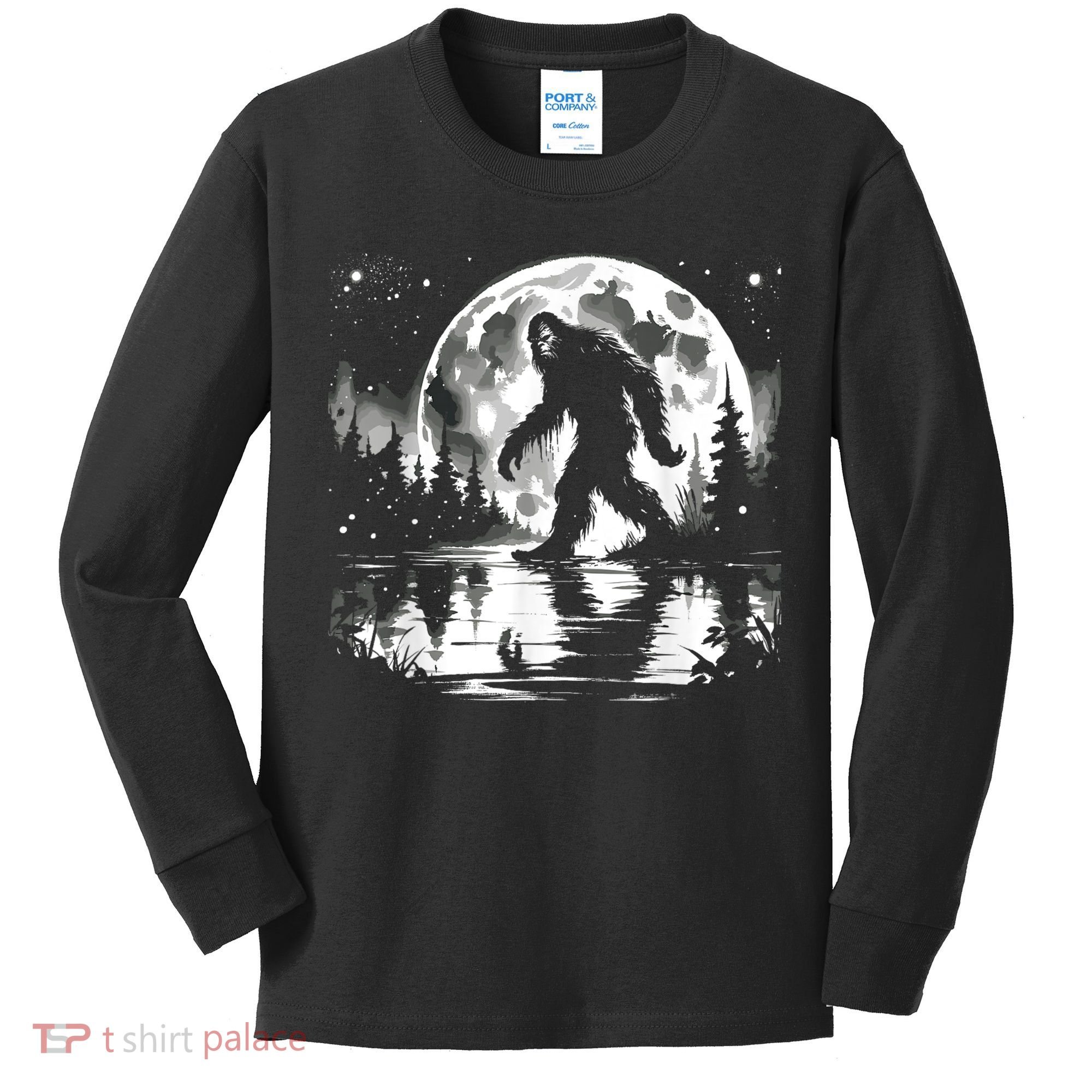 Bigfoot Sasquatch Cool Bigfoot Kids Long Sleeve Shirt