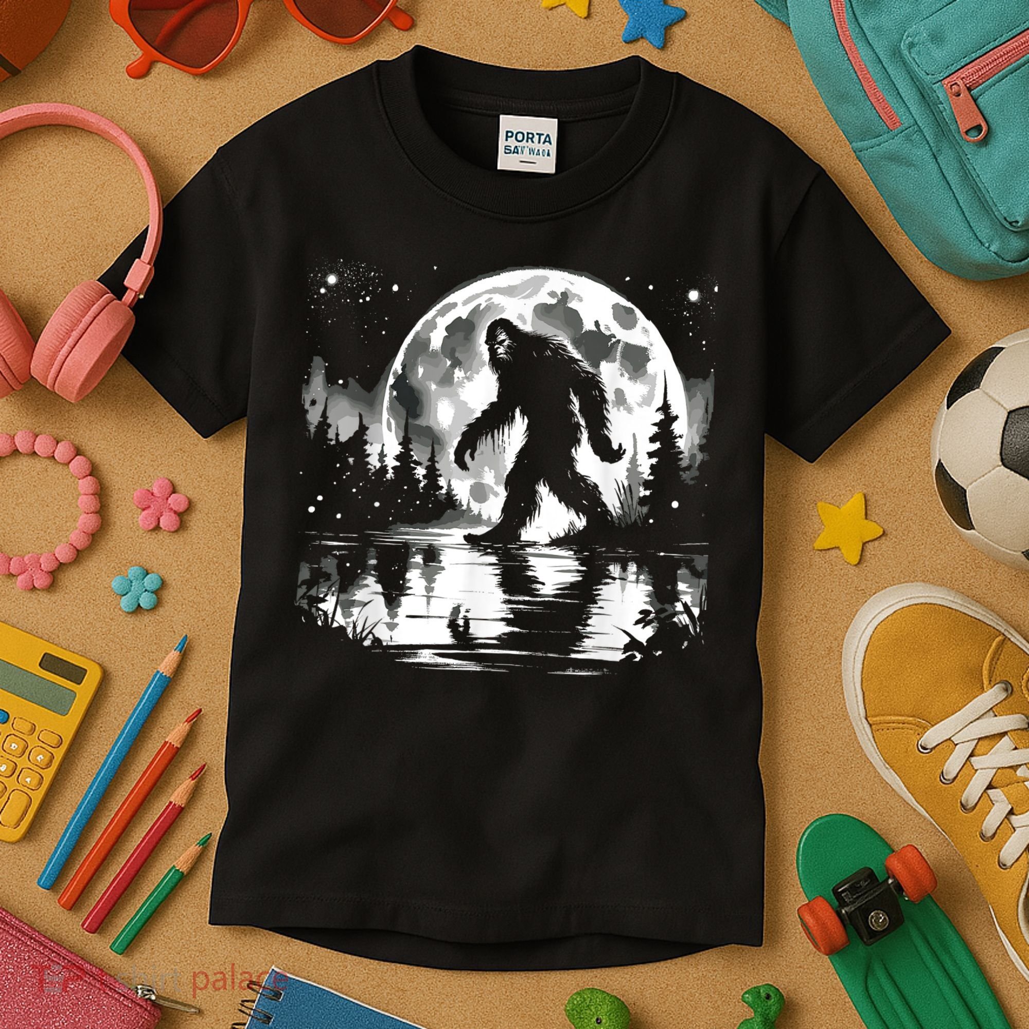 Bigfoot Sasquatch Cool Bigfoot Kids T-Shirt