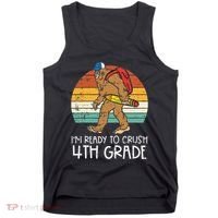 Bigfoot Sasquatch Crush 4th Grade Fourth First Day Of School Tank Top thumb 0
