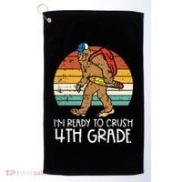 Bigfoot Sasquatch Crush 4th Grade Fourth First Day Of School Golf Towel thumb 0