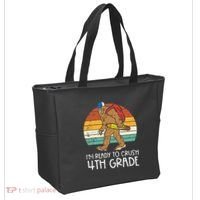 Bigfoot Sasquatch Crush 4th Grade Fourth First Day Of School Tote Bag thumb 2