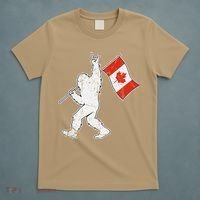 BigFoot Sasquatch Canada Flag Rock Vintage Patriotic Day T-Shirt thumb 5