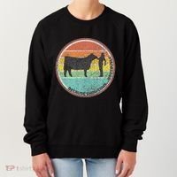 Because Show Cows ...Obviously Fun Cattle Showing Fair Women's Sweatshirt thumb 0