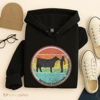 Because Show Cows ...Obviously Fun Cattle Showing Fair Hoodie thumb 4