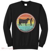 Because Show Cows ...Obviously Fun Cattle Showing Fair Sweatshirt thumb 0
