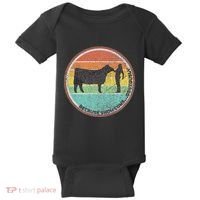 Because Show Cows ...Obviously Fun Cattle Showing Fair Baby Bodysuit thumb 0