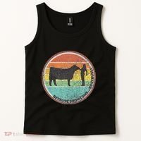 Because Show Cows ...Obviously Fun Cattle Showing Fair Tank Top thumb 2