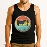 Because Show Cows ...Obviously Fun Cattle Showing Fair Tank Top thumb 3