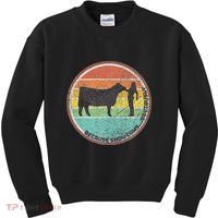 Because Show Cows ...Obviously Fun Cattle Showing Fair Kids Sweatshirt thumb 0