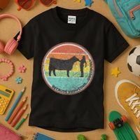 Because Show Cows ...Obviously Fun Cattle Showing Fair Kids T-Shirt thumb 3