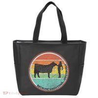 Because Show Cows ...Obviously Fun Cattle Showing Fair Tote Bag thumb 0
