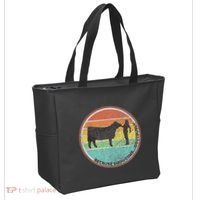 Because Show Cows ...Obviously Fun Cattle Showing Fair Tote Bag thumb 2