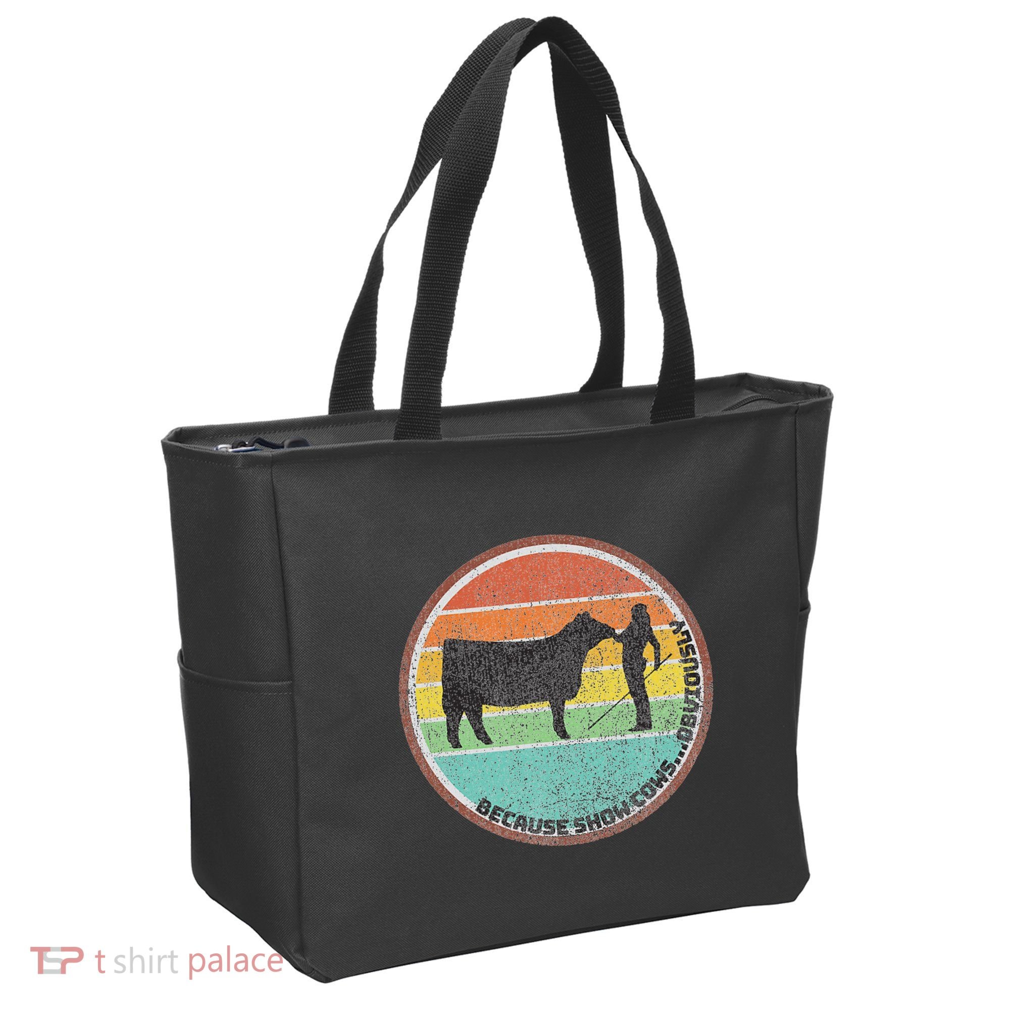 Because Show Cows ...Obviously Fun Cattle Showing Fair Tote Bag