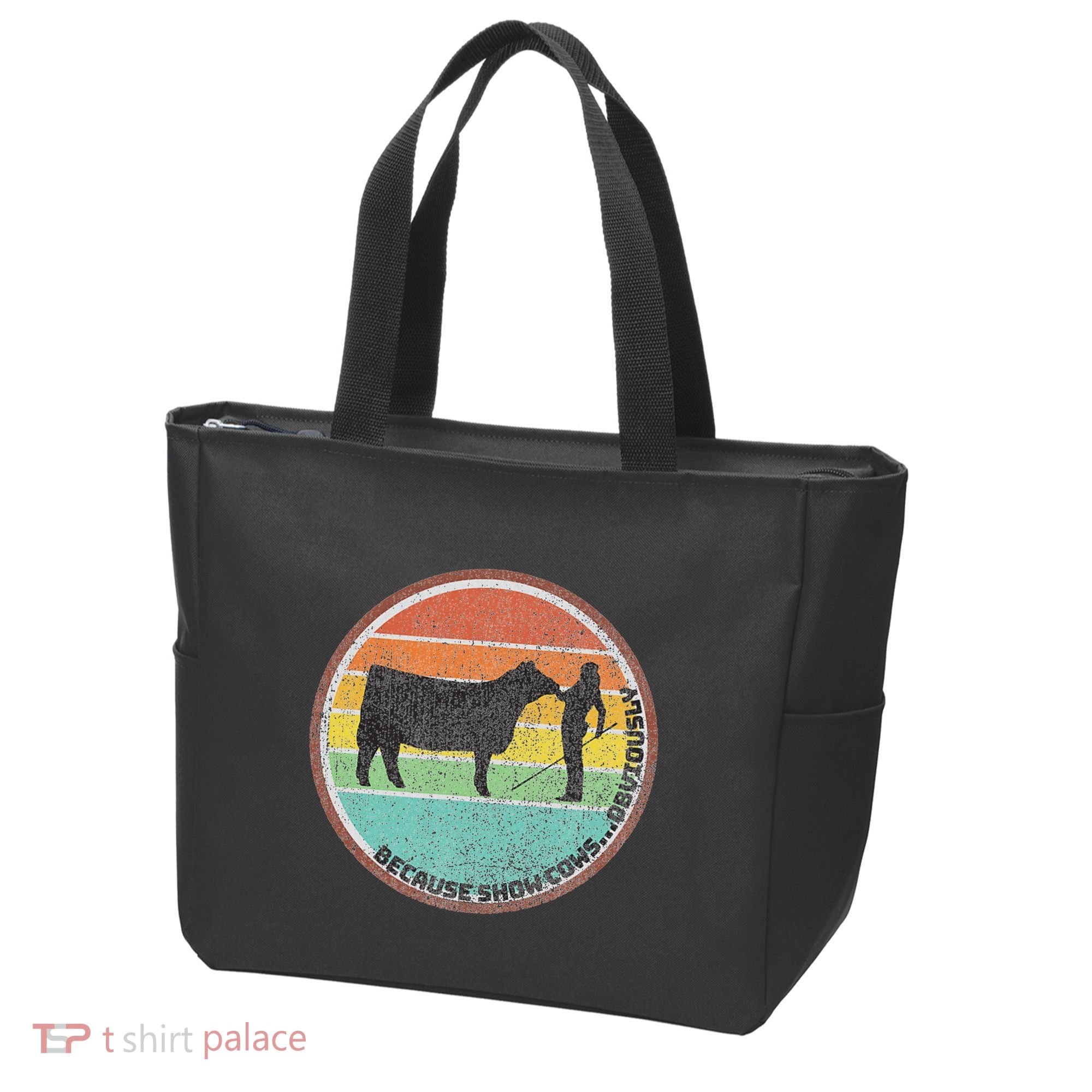 Because Show Cows ...Obviously Fun Cattle Showing Fair Tote Bag