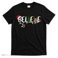 Believe Santa Claus Reindeer Christmas Festive T-Shirt thumb 0